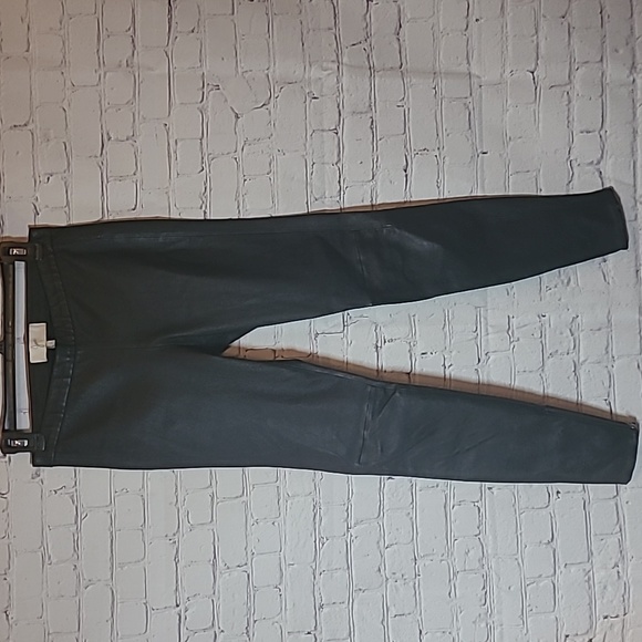 Joie Small Black Leather Skinny Pull On Leggings Zip Ankle - Picture 1 of 6